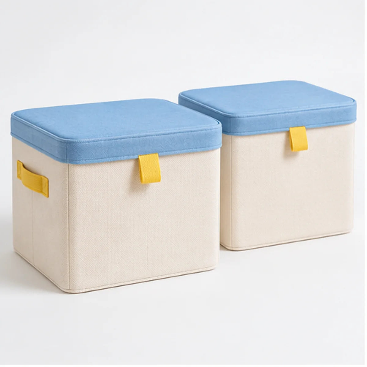Lidded Toy Storage Cube Pair — product view
