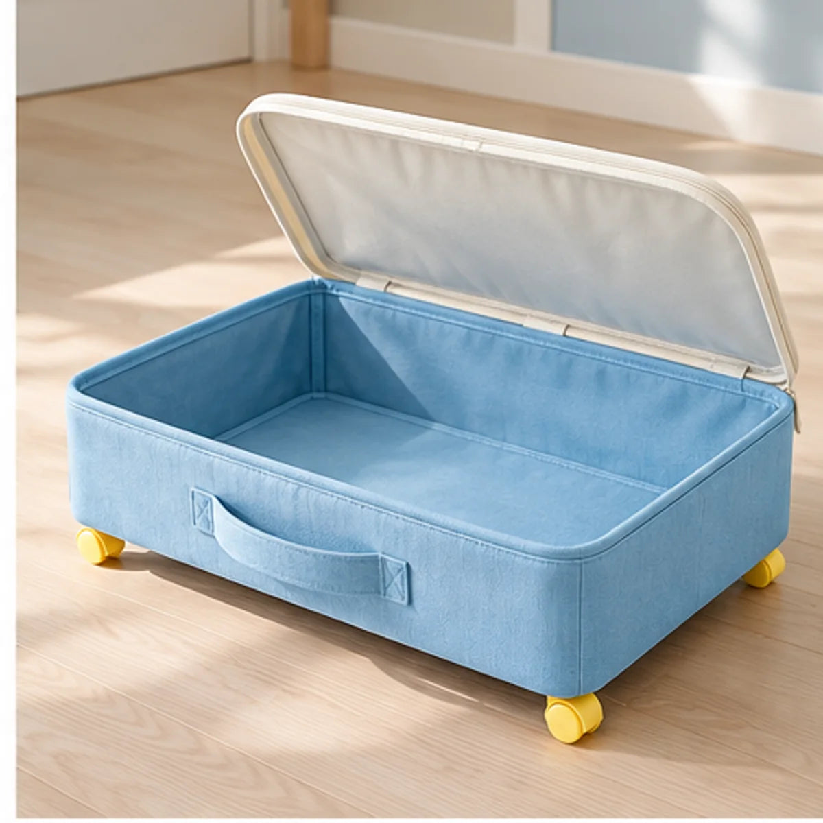 Rolling Under-Bed Toy Bin — function